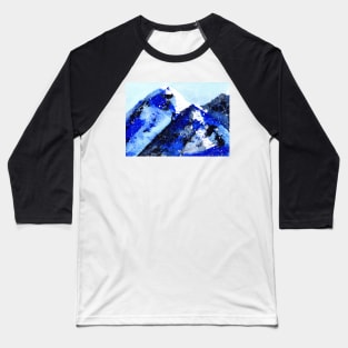 Semi-abstract watercolor mountains Baseball T-Shirt